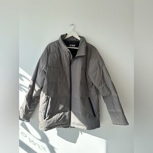 New F.O.G by London Fog Down Filled Jacket - Grey - Size Large